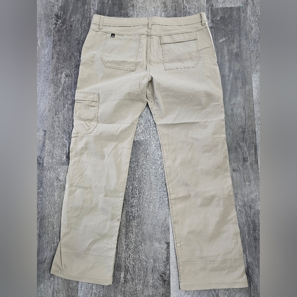 PrAna Zion Straight Fit Stretch Roll Up Pants Belted  Snap Roll Up 40 - Picture 8 of 10